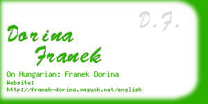 dorina franek business card
